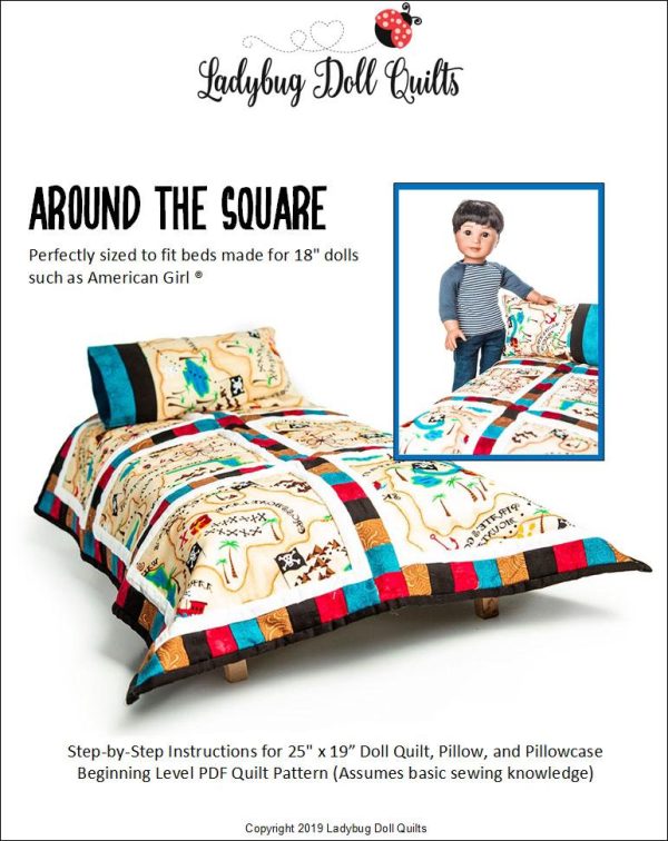 Around the Square 18  Doll Quilt Pattern Discount