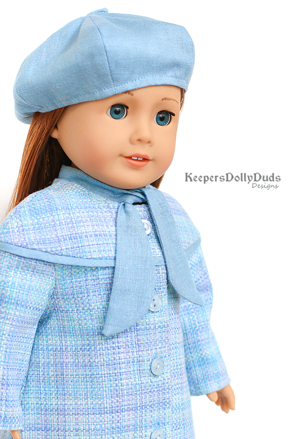 Classy Yoke Coat and Tam 18  Doll Clothes Pattern Supply - Image 5