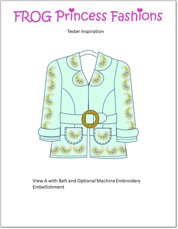 Paisley, Please! Jacket 18  Doll Machine Embroidery Design Online Sale - Image 2