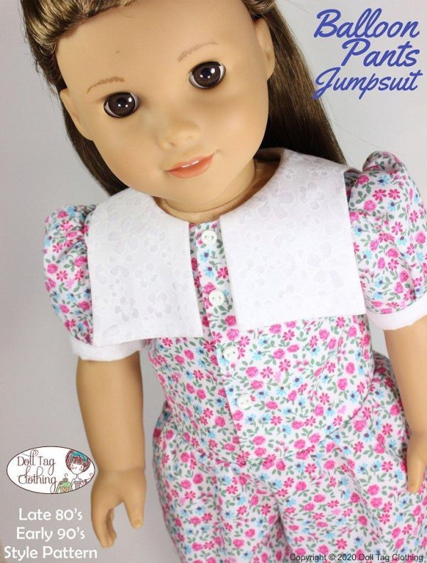 Balloon Pants Jumpsuit 18  Doll Clothes Pattern Hot on Sale - Image 3