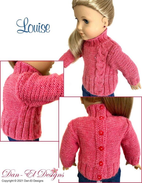 Louise 18  Doll Knitting Pattern Hot on Sale - Image 2