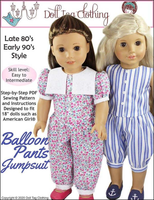 Balloon Pants Jumpsuit 18  Doll Clothes Pattern Hot on Sale