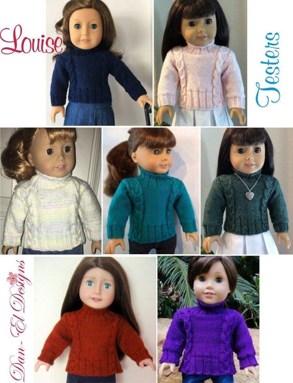 Louise 18  Doll Knitting Pattern Hot on Sale - Image 3
